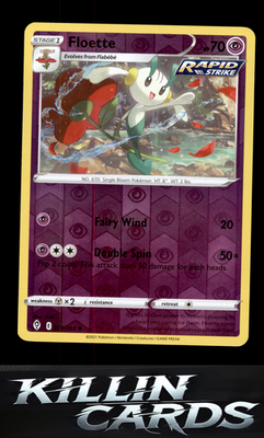 Reverse Holofoil Floette 072/203 Pokemon Uncommon SWSH07: Evolving Skies Card NM