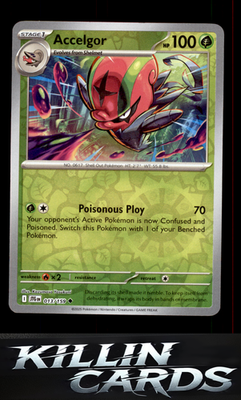 Reverse Holofoil Accelgor 013/159 Pokemon Uncommon SV09: Journey Together Card N