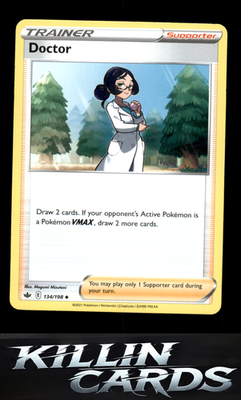 Doctor 134/198 Pokemon Uncommon SWSH06: Chilling Reign Card NM