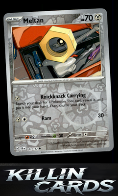 Reverse Holofoil Meltan - 103/142 103/142 Pokemon Common SV07: Stellar Crown Car