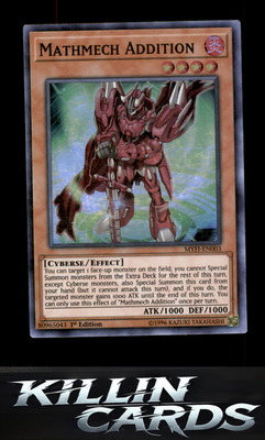 1st Edition Mathmech Addition MYFI-EN003 YuGiOh Super Rare Mystic Fighters Card
