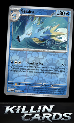 Reverse Holofoil Seadra 117/165 Pokemon Uncommon SV: Scarlet & Violet 151 Card N