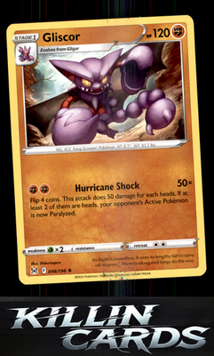 Gliscor 096/196 Pokemon Rare SWSH11: Lost Origin Card NM