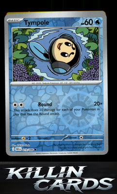 Reverse Holofoil Tympole 019/086 Pokemon Common SV: Black Bolt Card NM