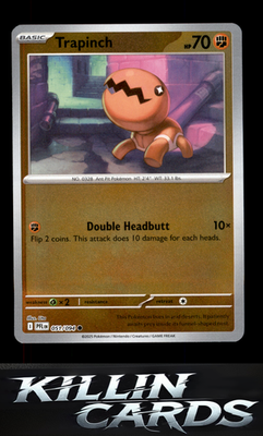 Reverse Holofoil Trapinch 051/094 Pokemon Common ME02: Phantasmal Flames Card NM