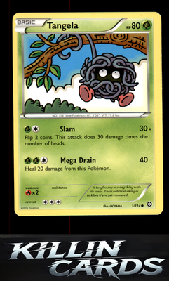 Tangela 1/114 Pokemon Common XY - Steam Siege Card LP