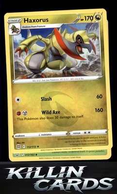Haxorus 112/172 Pokemon Rare SWSH09: Brilliant Stars Card LP