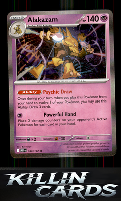 Alakazam 056/132 Pokemon Rare ME01: Mega Evolution Card NM