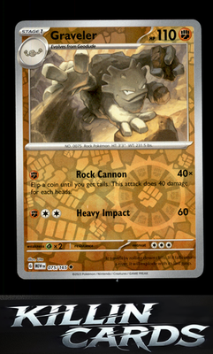 Reverse Holofoil Graveler 075/165 Pokemon Uncommon SV: Scarlet & Violet 151 Card