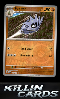 Reverse Holofoil Pupitar 048/131 Pokemon Common SV: Prismatic Evolutions Card NM
