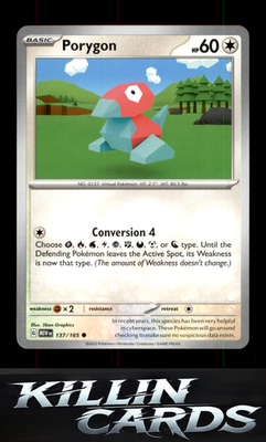 Porygon 137/165 Pokemon Common SV: Scarlet & Violet 151 Card NM