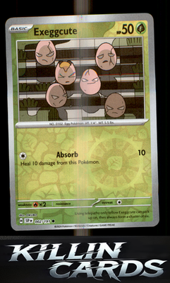 Reverse Holofoil Exeggcute - 002/191 002/191 Pokemon Common SV08: Surging Sparks