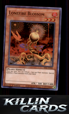 1st Edition Lonefire Blossom SESL-EN040 YuGiOh Super Rare Secret Slayers Card NM