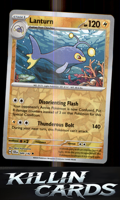 Reverse Holofoil Lanturn 049/142 Pokemon Uncommon SV07: Stellar Crown Card NM