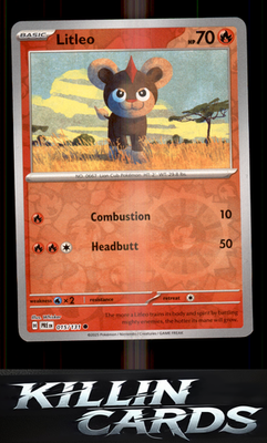 Reverse Holofoil Litleo 015/131 Pokemon Common SV: Prismatic Evolutions Card NM