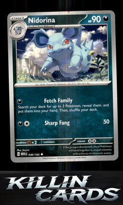 Nidorina 030/165 Pokemon Uncommon SV: Scarlet & Violet 151 Card NM