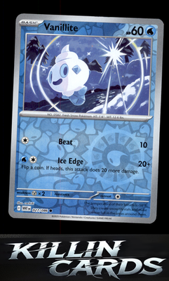 Reverse Holofoil Vanillite 027/086 Pokemon Common SV: White Flare Card NM