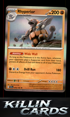 Rhyperior 076/142 Pokemon Rare SV07: Stellar Crown Card NM