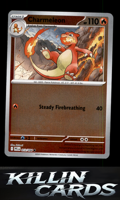 Reverse Holofoil Charmeleon 012/094 Pokemon Common ME02: Phantasmal Flames Card