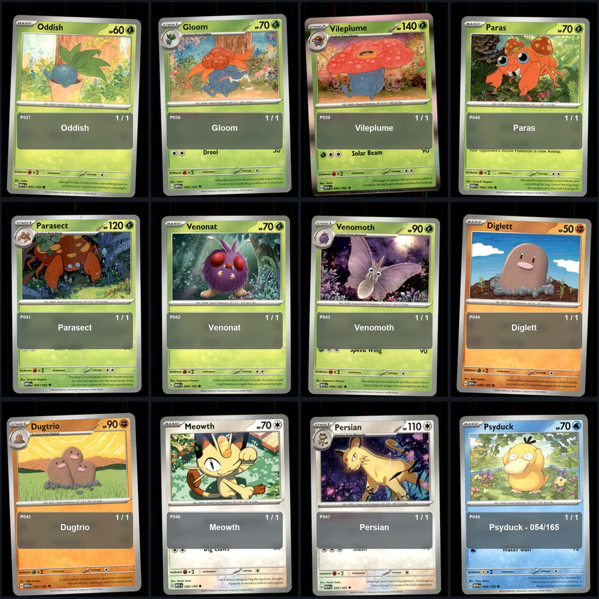 Pokemon TCG SV: Scarlet & Violet 151 C/UC/R Standard Set 151 Cards