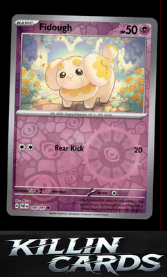 Reverse Holofoil Fidough 038/091 Pokemon Common SV: Paldean Fates Card NM