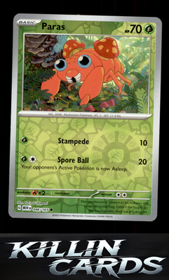 Reverse Holofoil Paras 046/165 Pokemon Common SV: Scarlet & Violet 151 Card NM