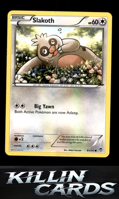 Slakoth 81/111 Pokemon Common XY - Furious Fists Card NM