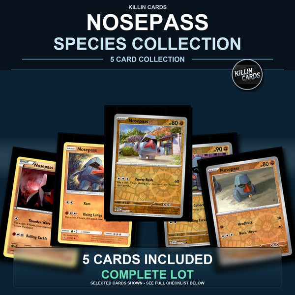 Pokemon TCG Nosepass Species Collection 5 Different Cards