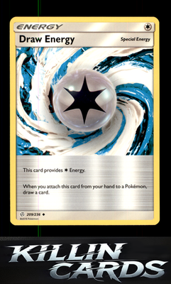 Draw Energy 209/236 Pokemon Uncommon SM - Cosmic Eclipse Card NM