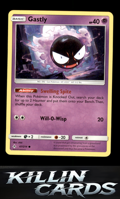 Gastly (67) 67/214 Pokemon Common SM - Unbroken Bonds Card NM