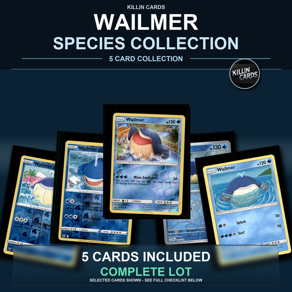 Pokemon TCG Wailmer Species Collection 5 Different Cards
