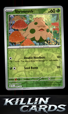 Reverse Holofoil Shroomish 006/162 Pokemon Common SV05: Temporal Forces Card NM
