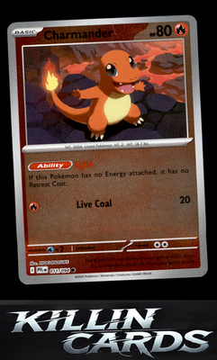 Reverse Holofoil Charmander 011/094 Pokemon Common ME02: Phantasmal Flames Card