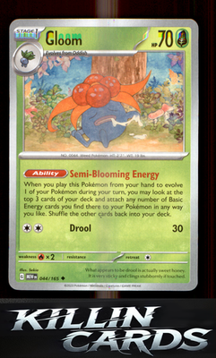 Gloom 044/165 Pokemon Uncommon SV: Scarlet & Violet 151 Card NM