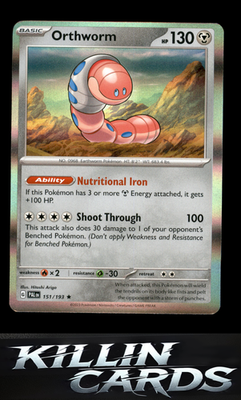 Orthworm 151/193 Pokemon Rare SV02: Paldea Evolved Card NM
