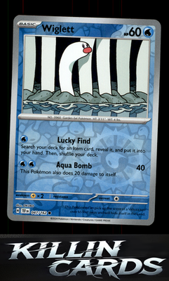 Reverse Holofoil Wiglett 047/162 Pokemon Common SV05: Temporal Forces Card NM