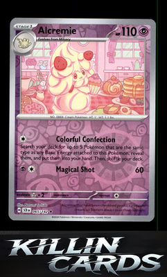 Reverse Holofoil Alcremie 065/142 Pokemon Rare SV07: Stellar Crown Card NM