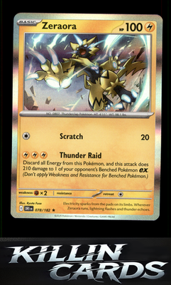 Zeraora 078/182 Pokemon Rare SV10: Destined Rivals Card NM
