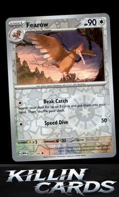 Reverse Holofoil Fearow 022/165 Pokemon Uncommon SV: Scarlet & Violet 151 Card N