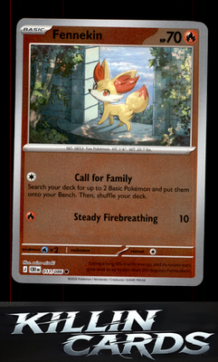Reverse Holofoil Fennekin 011/086 Pokemon Common ME04: Chaos Rising Card NM