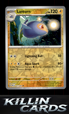 Reverse Holofoil Lanturn 021/091 Pokemon Uncommon SV: Paldean Fates Card NM