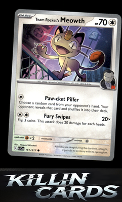 Team Rocket's Meowth 161/217 Pokemon Common ME: Ascended Heroes Card NM