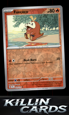 Reverse Holofoil Fuecoco 029/191 Pokemon Common SV08: Surging Sparks Card NM