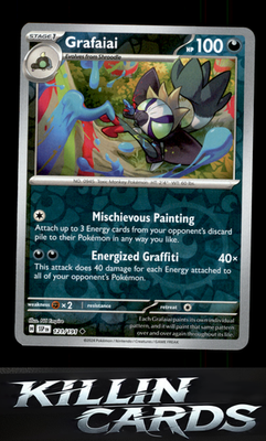 Reverse Holofoil Grafaiai 121/191 Pokemon Uncommon SV08: Surging Sparks Card NM
