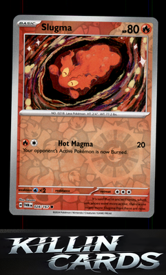 Reverse Holofoil Slugma 028/167 Pokemon Common SV06: Twilight Masquerade Card NM