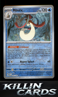 Reverse Holofoil Milotic 036/182 Pokemon Rare SV04: Paradox Rift Card NM