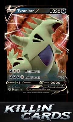 Tyranitar V 158/264 Pokemon Ultra Rare SWSH08: Fusion Strike Card NM