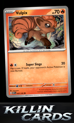 Vulpix 037/165 Pokemon Common SV: Scarlet & Violet 151 Card NM