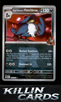 Team Rocket's Honchkrow (Team Rocket) 127/217 Pokemon Rare ME: Ascended Heroes C