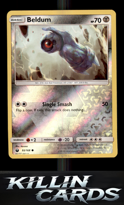 Reverse Holofoil Beldum (93) 93/168 Pokemon Common SM - Celestial Storm Card NM
